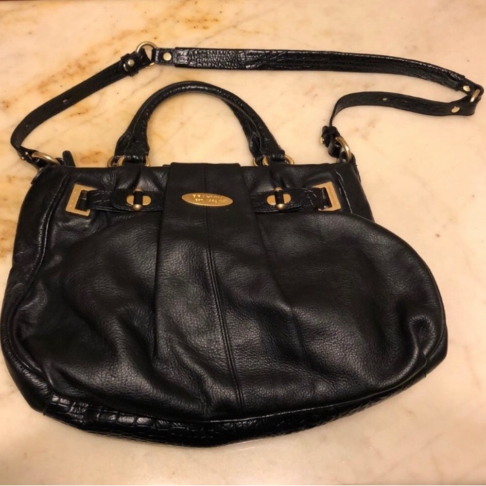 Black Leather VintAge Brahmin bag